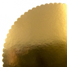 Подложка фигурная золотая круглая