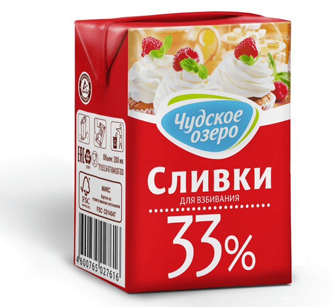 Сливка 33 процента. Сливки для взбивания Чудское озеро 33. Сливки для взбивания, ультрапастеризованные ТМ 