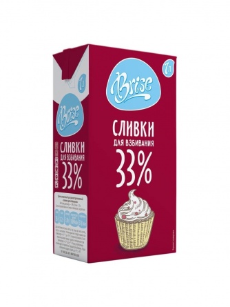 Сливки молочные Бризе 33% 1л фото 1