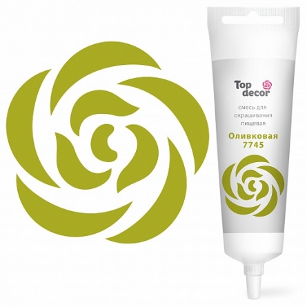 Пищевой краситель гелевый "Оливковый" 100г фото 1