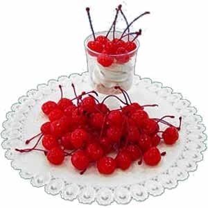 Черешня КОКТЕЙЛЬ с веточкой красная 20/22 мм фото 1