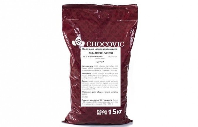 Молочный шоколад Choсovic 1кг фото 1